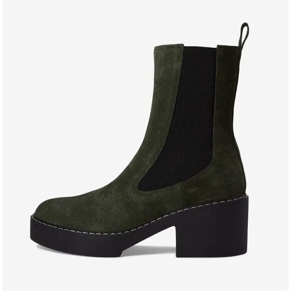 NINE WEST Dolea Chelsea Lug Sole Suede Platform Boots - Picture 2 of 8